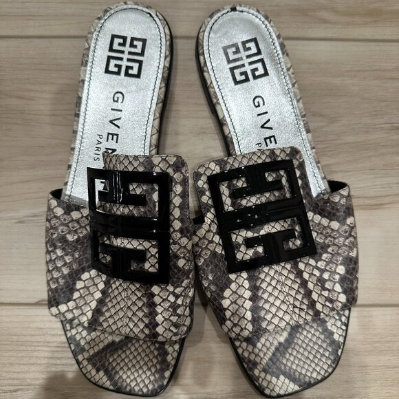Givenchy 4G Python Flat Sandals - Picture 5 of 13
